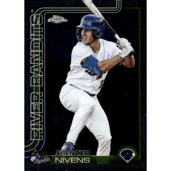 2025 Topps Pro Debut Chrome #PDC-72 Spencer Nivens RC Rookie Quad Cities River Bandits  MiLB Baseball Base Trading Card