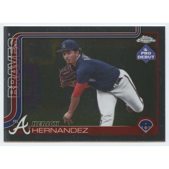 2025 Topps Pro Debut Chrome #PDC-82 Herick Hernandez RC Rookie FCL Braves MiLB Baseball Base Trading Card