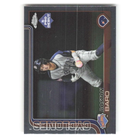 2025 Topps Pro Debut Chrome #PDC-98 Boston Baro RC Rookie Brooklyn Cyclones MiLB Baseball Base Trading Card