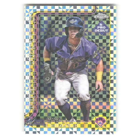 2025 Topps Pro Debut Chrome X-Fractor #PDC-7 Kyle DeBarge RC Rookie Fort Myers Mighty Mussels  MiLB Baseball Trading Card