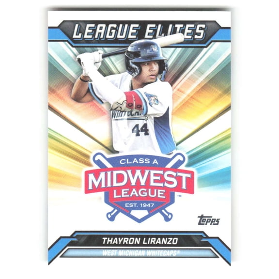 2025 Topps Pro Debut League Elites #LE-12 Thayron Liranzo RC Rookie West Michigan Whitecaps MiLB Baseball Trading Card