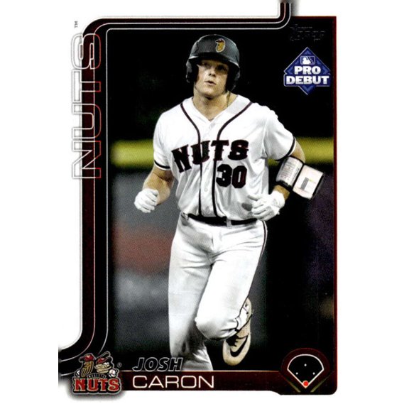 2025 Topps Pro Debut #PD-189 Josh Caron RC Rookie Modesto Nuts MiLB Baseball Base Trading Card