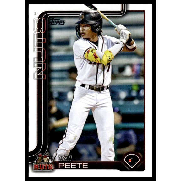 2025 Topps Pro Debut #PD-2 Tai Peete RC Rookie Modesto Nuts MiLB Baseball Base Trading Card