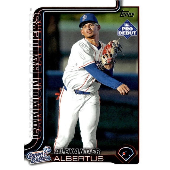2025 Topps Pro Debut #PD-36 Alexander Albertus RC Rookie Kannapolis Cannon Ballers MiLB Baseball Base Trading Card
