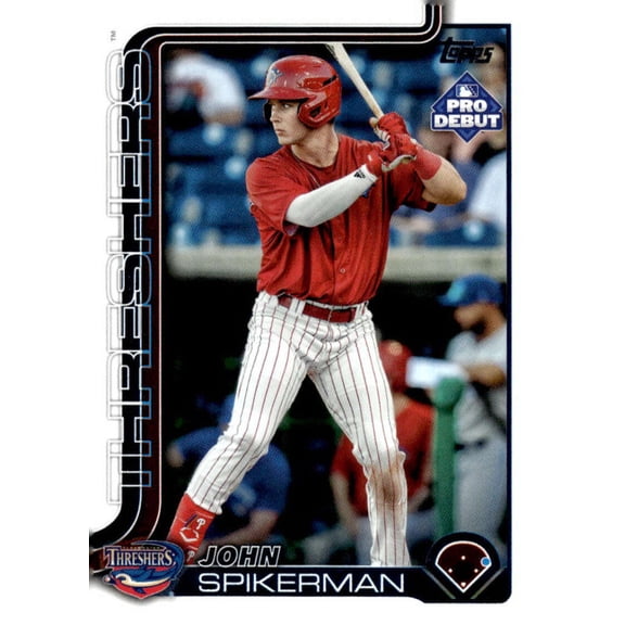 2025 Topps Pro Debut #PD-71 John Spikerman RC Rookie Clearwater Threshers  MiLB Baseball Base Trading Card
