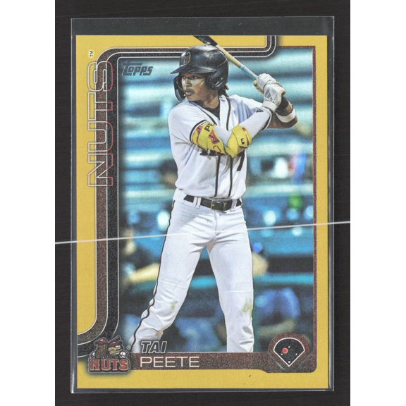 2025 Topps Pro Debut Tai Peete Modesto Nuts Gold #PD-2 Baseball Card