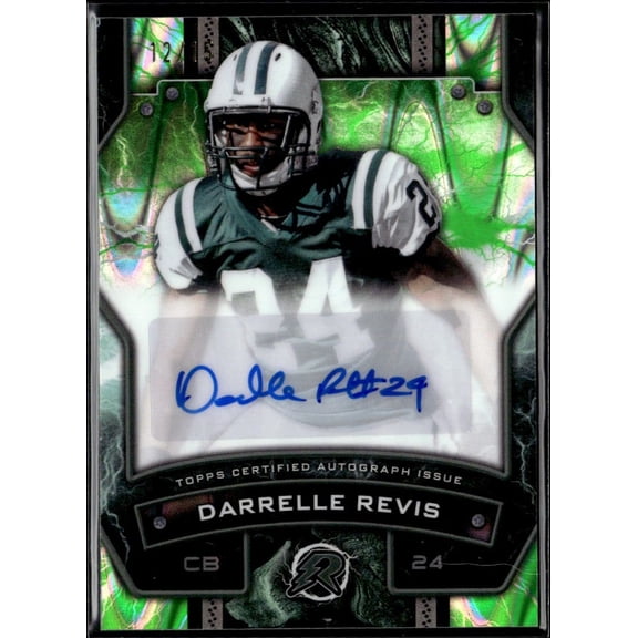 2025 Topps Resurgence Darrelle Revis #RS-DR Green New York Jets NFL Autographed Football Trading Card