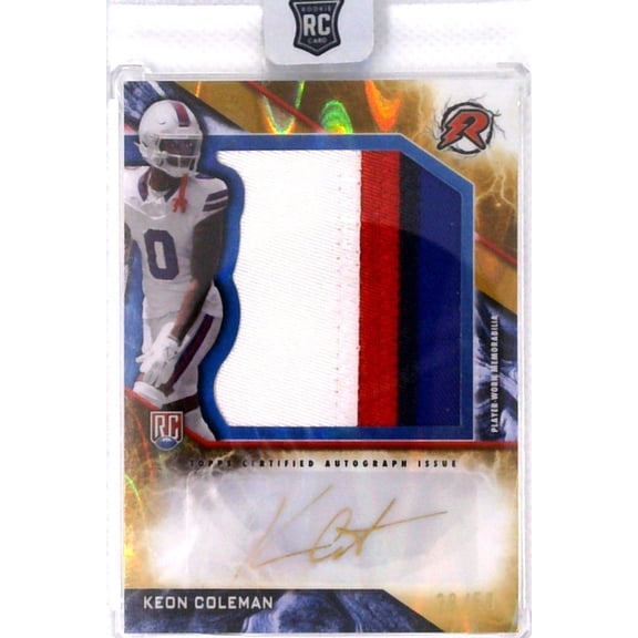2025 Topps Resurgence Keon Coleman RC Patch Autograph Trading Card #RPA-KC /50 Buffalo Bills NFL Buffalo Bills NFL Autographed Football Trading Card