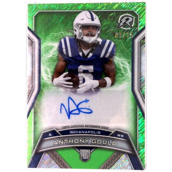2025 Topps Resurgence Rookie Signatures Anthony Gould Auto NFL Football Card Green /15 RC Colts Indianapolis Colts NFL Autographed Football Card
