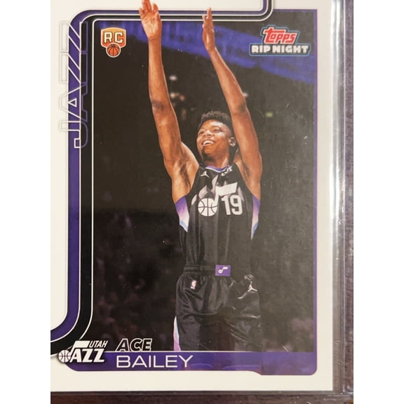 2025 Topps Rip Night Ace Bailey #BK25 RC Utah Jazz NBA Basketball Trading Card