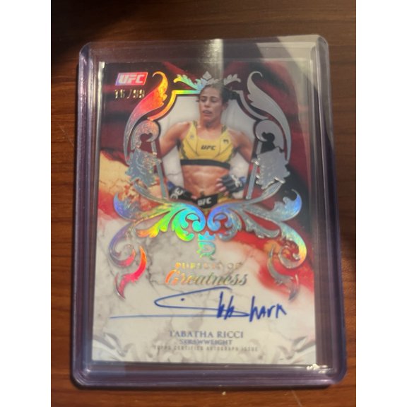 2025 Topps Royalty Gold Pursuit of Greatness Red Auto Tabatha Ricci #Serial UFC MMA Unspecified UFC Autographed MMA Trading Card