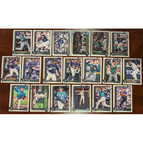 2025 Topps Series 1 + 2 Baseball Card Team Set 19 Cards Seattle Mariners Big Dumper Cal Raleigh Julio Rodriguez Woo