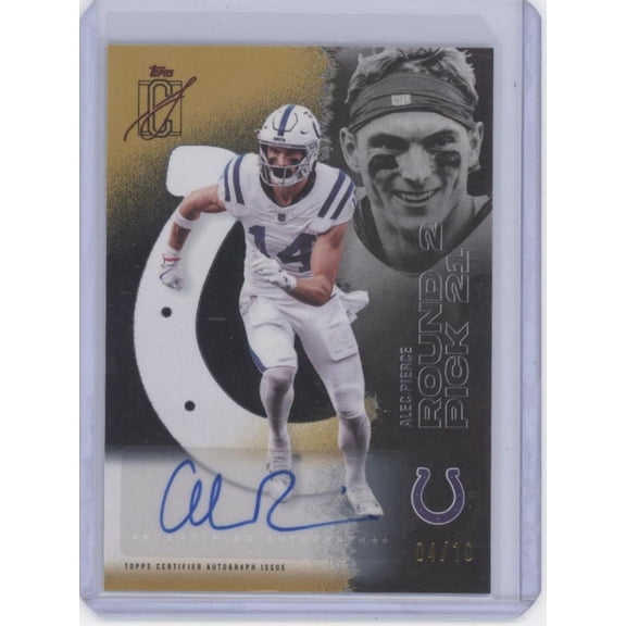 2025 Topps Signature Class Alec Pierce #78 /10 Auto Indianapolis Colts NFL Autographed Football Trading Card