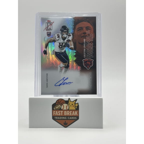 2025 Topps Signature Class Colston Loveland #113 Refractor Auto RC Chicago Bears NFL Autographed Football Trading Card