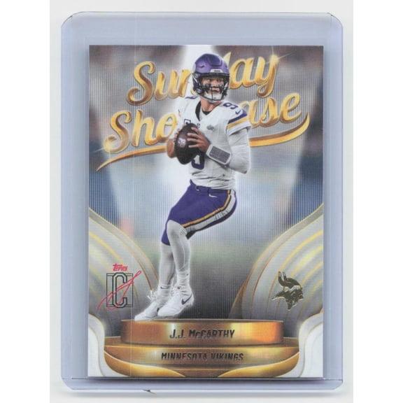 2025 Topps Signature Class J.J. McCarthy #SS-20 Sunday Showcase Minnesota Vikings NFL FOOTBALL Trading Card