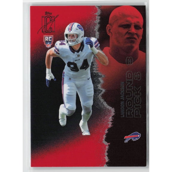 2025 Topps Signature Class Landon Jackson #173 Red Black RC Buffalo Bills NFL Football Trading Cards