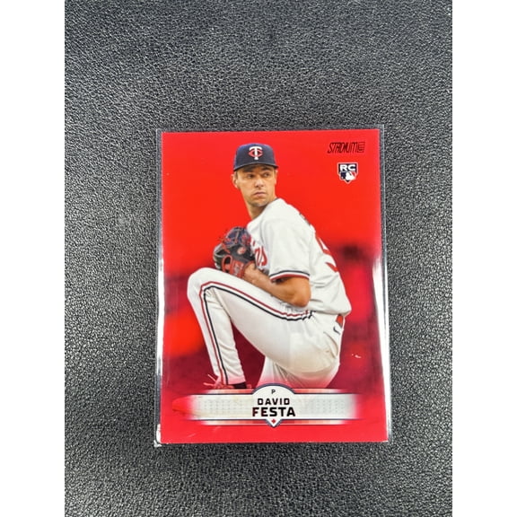 2025 Topps Stadium Club David Festa Minnesota Twins Red RC #186 Baseball Card