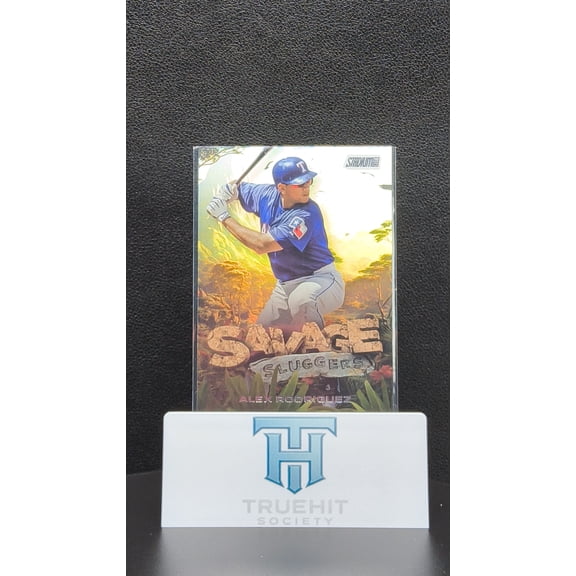 2025 Topps Stadium Club Savage Sluggers SS-3 Alex Rodriguez Texas Rangers Baseball Card