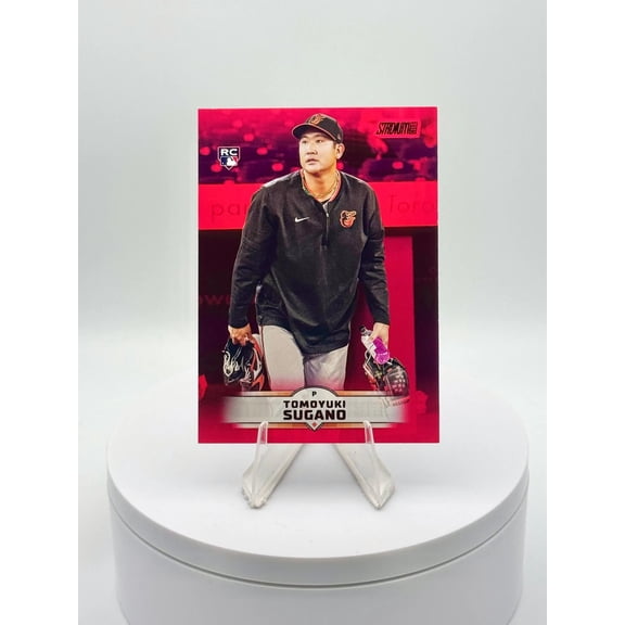 2025 Topps Stadium Club Tomoyuki Sugano Baltimore Orioles Red RC #8 Baseball Card