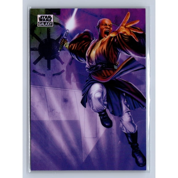 2025 Topps Star Wars Galaxy Mace Windu #31 Refractor Trading Card