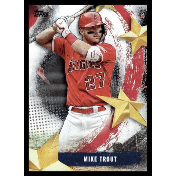 2025 Topps Stars of MLB Mike Trout SMLB-8 Baseball Card Near Mint Los Angeles Angels Los Angeles Angels MLB Baseball Trading Card