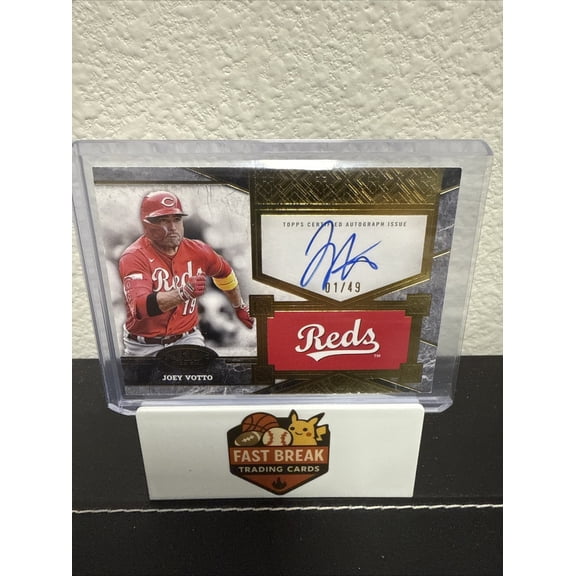 2025 Topps Tier One Red Short Print Joey Votto #TSS-JV Auto Card