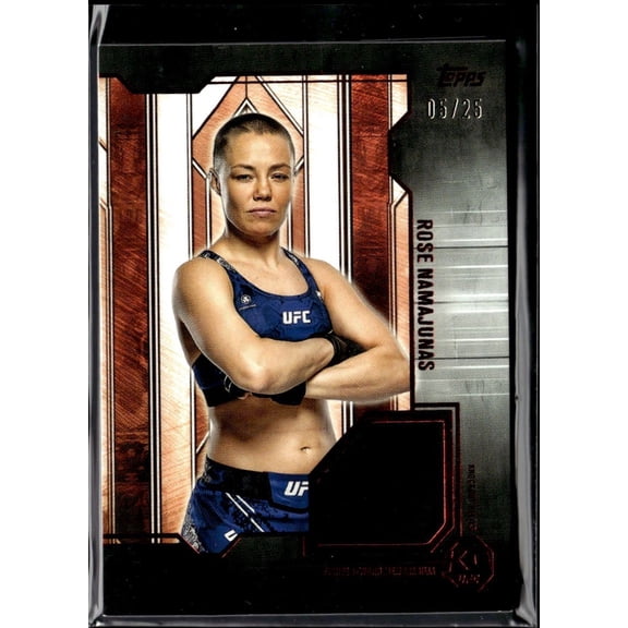 2025 Topps UFC Knockout Rose Namajunas KOR-RS Black Knockout Relics 05/25 Trading Card