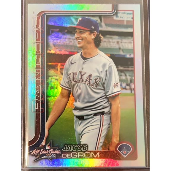 2025 Topps Update Series Jacob deGrom #ASG-36 Rainbow Foil Texas Rangers MLB Baseball Trading Card