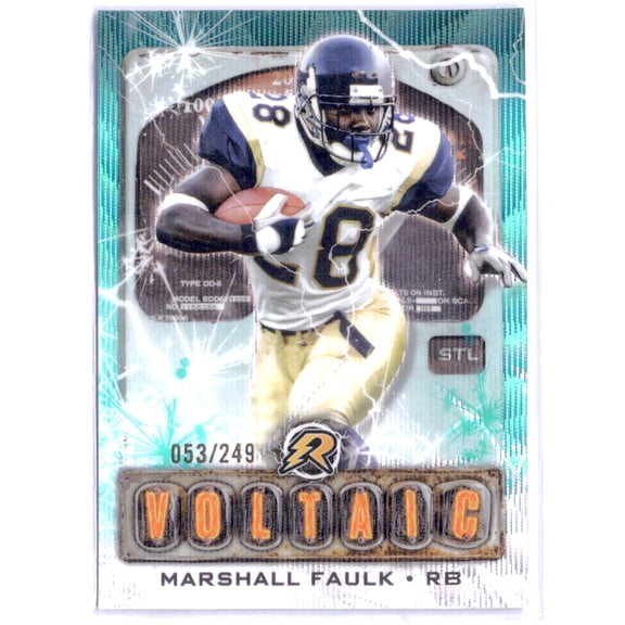 2025 Topps Voltaic Marshall Faulk V-22 /249 Trading Card St. Louis Rams NFL St. Louis Rams NFL Football Trading Card