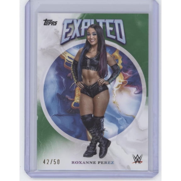 2025 Topps WWE Exalted Roxanne Perez #69 Green /50 NXT WWE Wrestling Trading Card