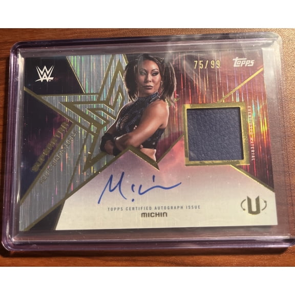 2025 Topps WWE Michin Relic Topps United States WWE Autographed Wrestling Trading Card