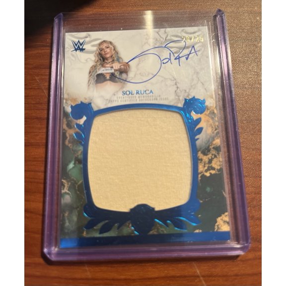 2025 Topps WWE Sol Ruca Relic Hard Signed Autographed Card