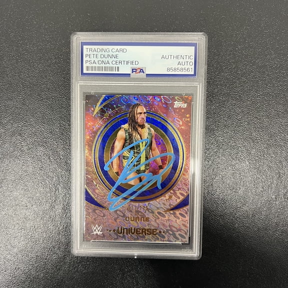 2025 Topps WWE Universe#4 Pete Dunne Signed Card PSA Autographed