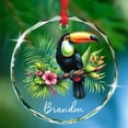 thumbnail image 1 of 2025 Toucan Bird Xmas Glass Ornament Gifts for Winter Holiday, Personalized Name Toucan Lovers Ornaments, Bird On A Branch Ornaments Decoration Christmas Tree, Customized Toucans Xmas Glass Ornament, 1 of 6