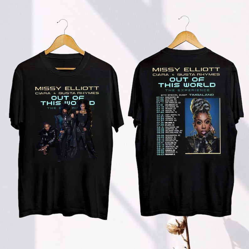 2025 Tour Missy Elliott x Ciara & Busta TShirt, Out of This World 2024