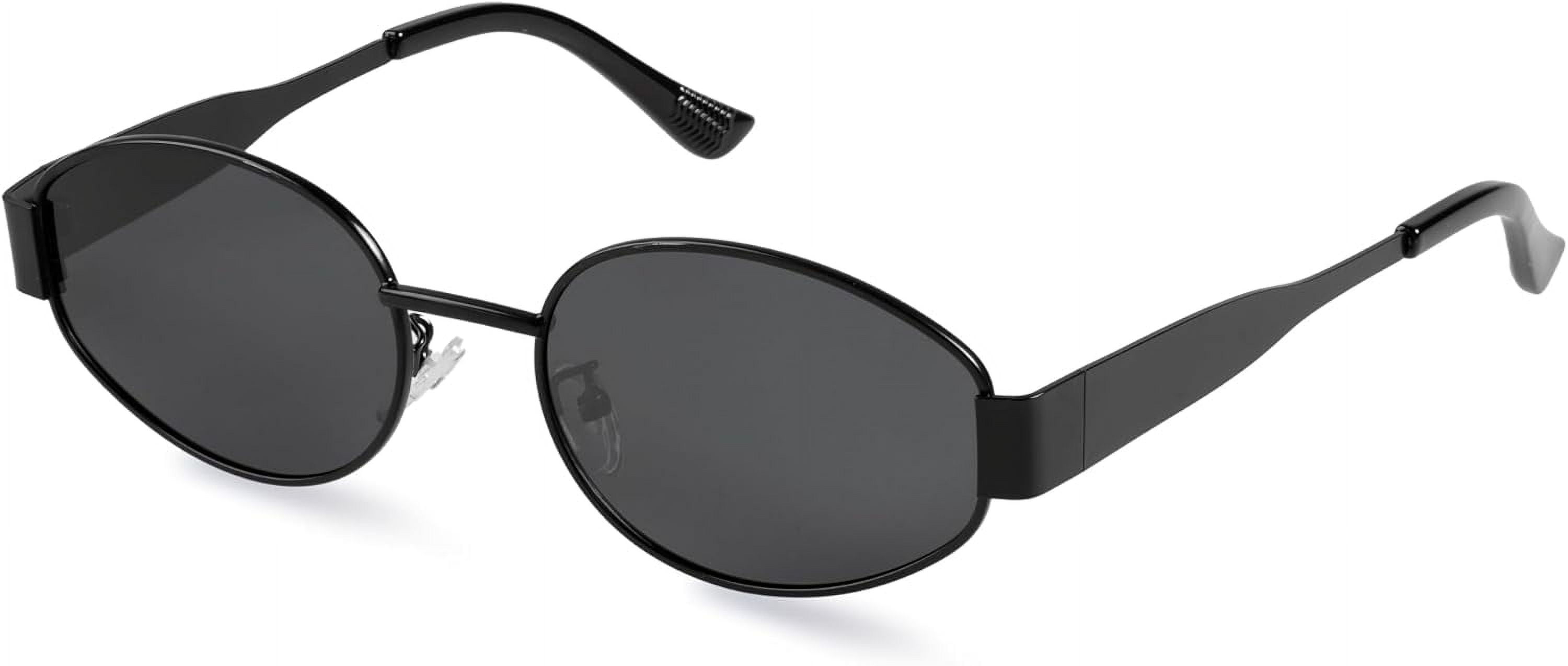 Trendy Oval Sunglasses - Stylish Polarized Shades for Everyday - WearMe Pro Small Oval Sunglasses for Women, Gold Metal Frame  main image 2