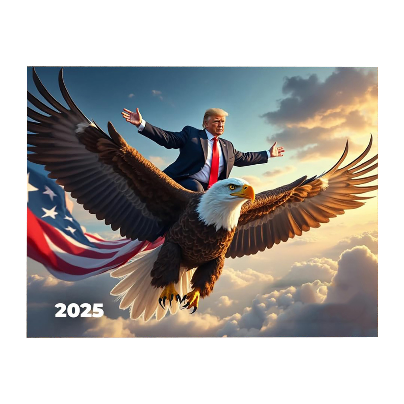 2025 Trump Wall Calendar Iconic Presidential Design,Monthly Trump