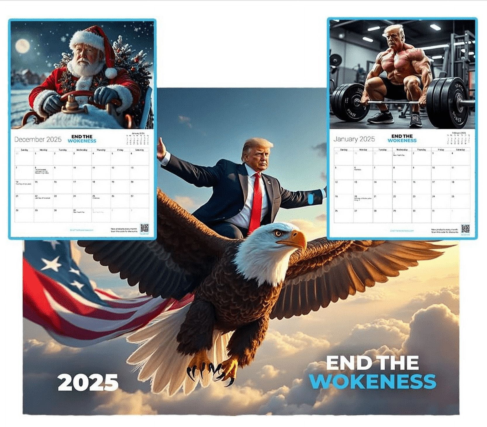 2025 Trump Wall Calendar Iconic Presidential Design,Monthly Trump