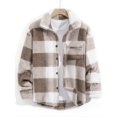 thumbnail image 1 of 2025 Turn-Down Collar Jacket Men Fleece Thick Casual Coat Youth Versatile Plush Top Trendy, 1 of 4