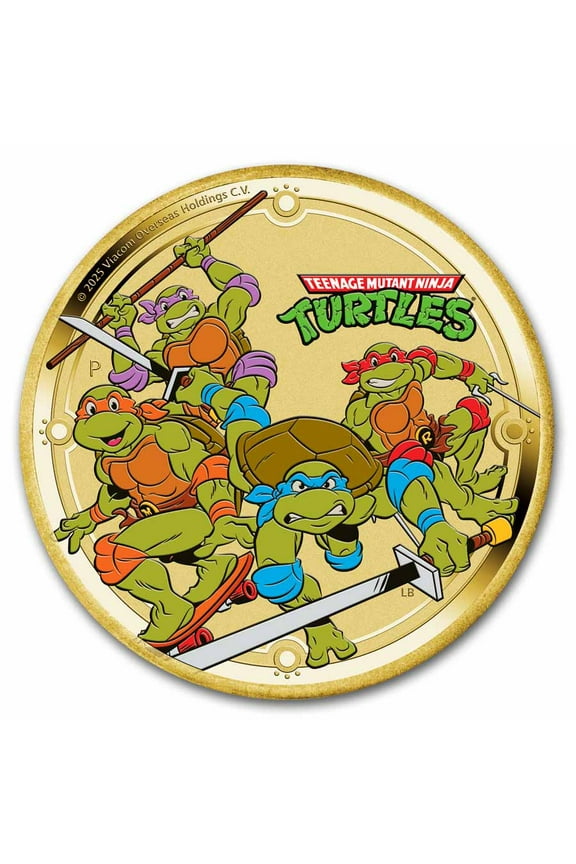 2025 Tuvalu TMNT Colorized Collector Coin (In Card)