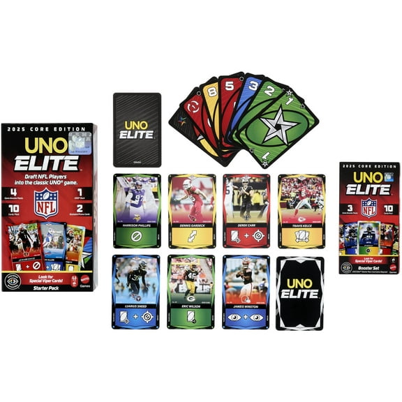 Mattel Games - UNO: Elite NFL 2025 Core Edition Booster Set