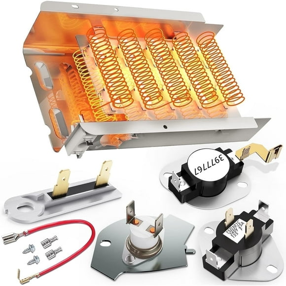 2025 UPGRADED 【95% Nickel】 279838 Dryer Heating Element for Whirlpool Kenmore Maytag Amana Roper,  Parts Include Dryer Thermostat Thermal Fuse, Replaces 2406026 3403585 W10724237