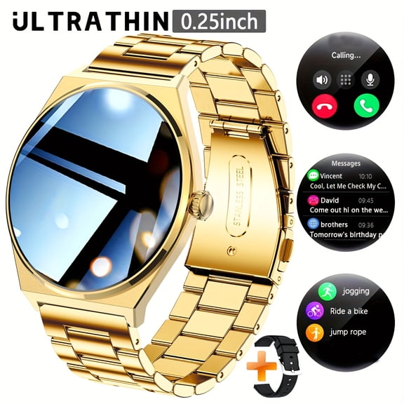 2025 Ultra-Thin Smartwatch, 1.43" HD Full Touch Screen, BT 5.3 Call & Message, 100+ Sports Modes, Step Counter, MT56, Fitness Tracker