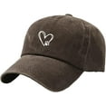 thumbnail image 1 of 2025 Unisex Baseball Cap Spring Autumn Heart Dog Paw Print Washed Style Outdoor Sun Protection Visor Cap, 1 of 5