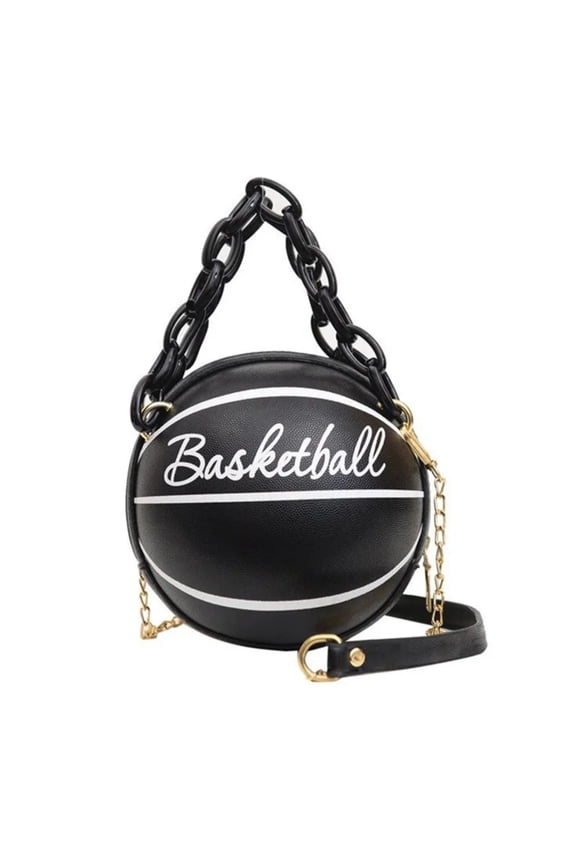 2025 Unisex Basketball Shape Crossbody Bag, Trendy PU Sling Bag for Men Women, Compact Casual Purse for Daily Commute