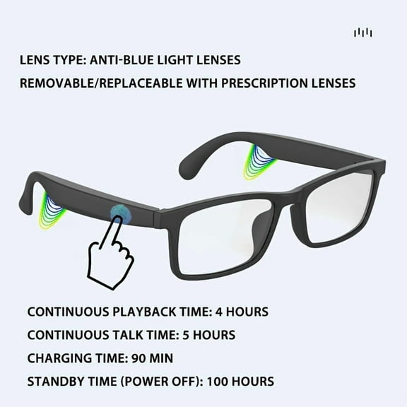 2025 Unisex TWS Smart Glasses | HD Calls & HIFI Sound | AI Voice Assistant