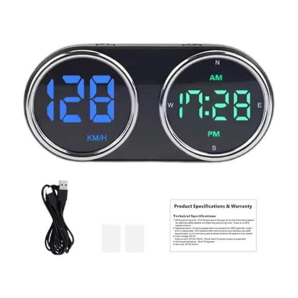 2025 Universal Car HUD Head Up Display - Digital Speedometer Gauge with MPH/KMH, Real-time Speed, Water Temp, Fuel Consumption, Speeding Warning, Fatigue Reminder