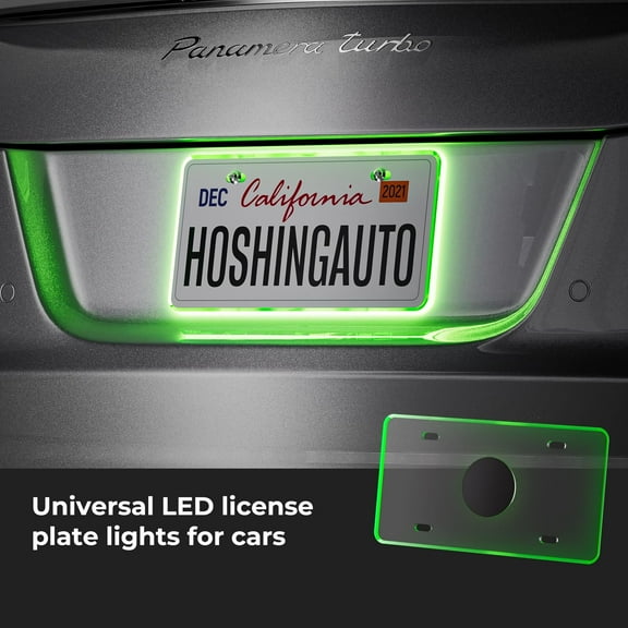 Universal License Plate Frame Glow Frame LED IP67 Waterproof Plug and Play