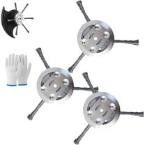 2025 Universal Steel Wire Trimmer Head, Wire Weed Trimmer Head, 6 inch Steel Wire Weed Brush Cutter Trimmer Head, String Trimmer Replacement Head with Adapter Kit for Lawn Mower Tray (3 Blades,3PCS)