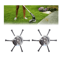 Steel Wire Grass Trimmer Head, 2025 New String Trimmer Replacement Head, Wire Weed Trimmer Head Weed Remover Tool, 6Inch Wired Trimmer Blade for Lawn Mower Tray (2PCS, 6 Blades)